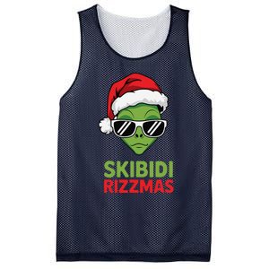 Skibid.I Rizzmas Christmas Rizz Funny Alien Xmas Mesh Reversible Basketball Jersey Tank