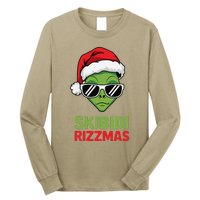 Skibid.I Rizzmas Christmas Rizz Funny Alien Xmas Long Sleeve Shirt