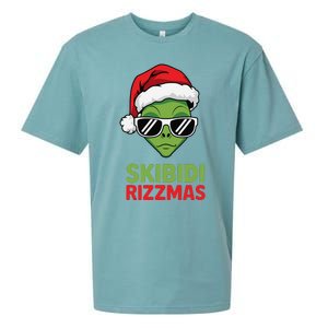 Skibid.I Rizzmas Christmas Rizz Funny Alien Xmas Sueded Cloud Jersey T-Shirt