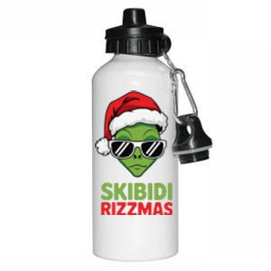 Skibid.I Rizzmas Christmas Rizz Funny Alien Xmas Aluminum Water Bottle