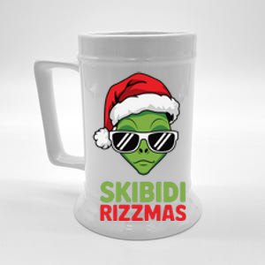 Skibid.I Rizzmas Christmas Rizz Funny Alien Xmas Beer Stein