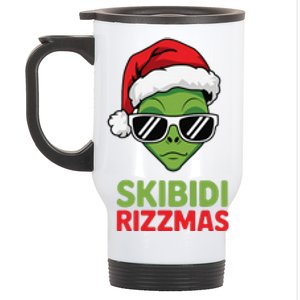 Skibid.I Rizzmas Christmas Rizz Funny Alien Xmas Stainless Steel Travel Mug