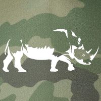 Simple Rhino Cut Out Silhouette Legacy Tie Dye Trucker Hat