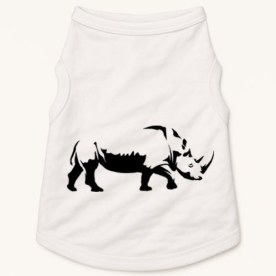 Simple Rhino Cut Out Silhouette Doggie Tank