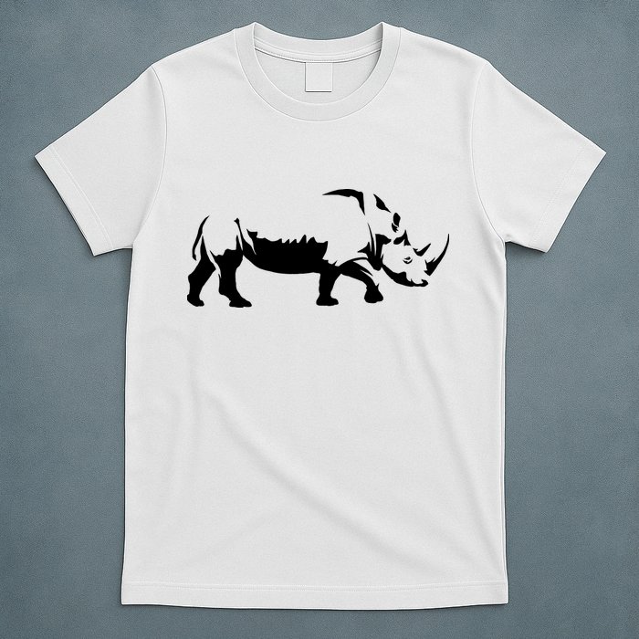 Simple Rhino Cut Out Silhouette T-Shirt