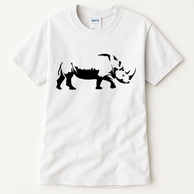 Simple Rhino Cut Out Silhouette Tall T-Shirt
