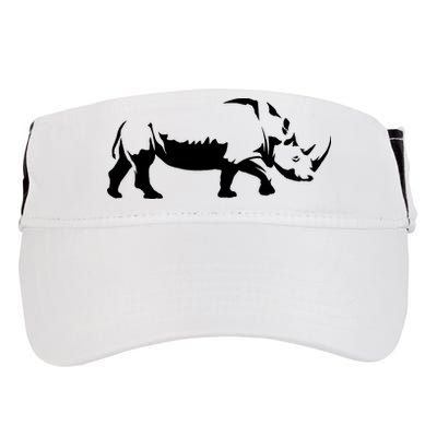 Simple Rhino Cut Out Silhouette Adult Drive Performance Visor