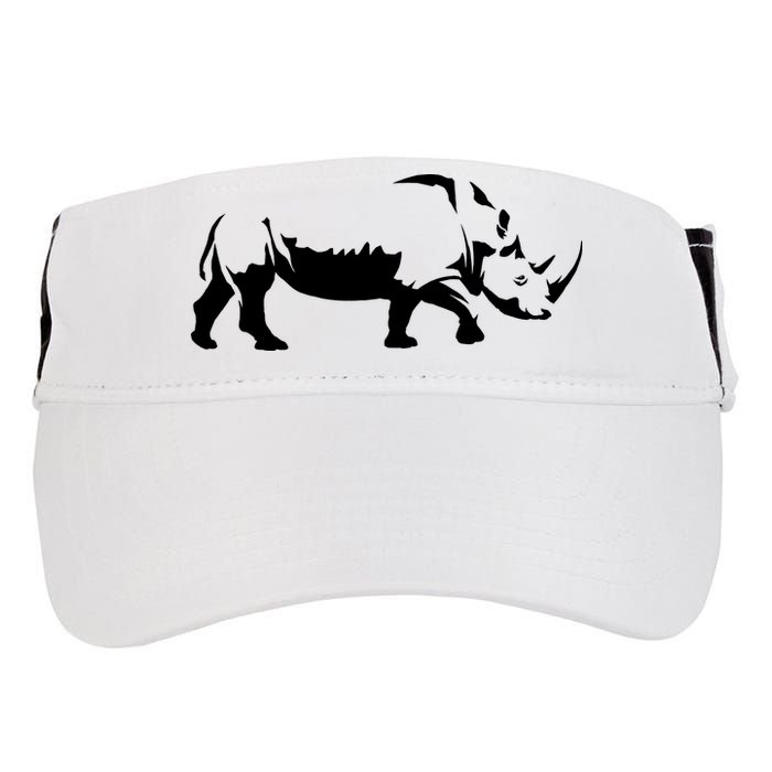 Simple Rhino Cut Out Silhouette Adult Drive Performance Visor