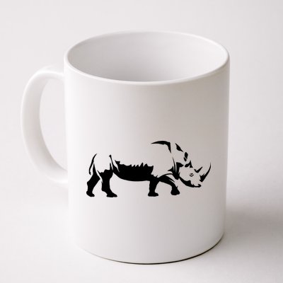 Simple Rhino Cut Out Silhouette Mug