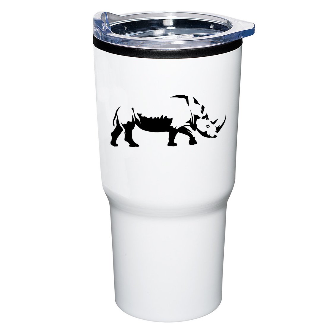 Simple Rhino Cut Out Silhouette Tumbler