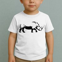 Simple Rhino Cut Out Silhouette Toddler T-Shirt