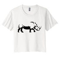 Simple Rhino Cut Out Silhouette Crop Top