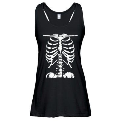 Skeleton Rib Cage Women Halloween Costume Skeleton Ladies Essential Flowy Tank