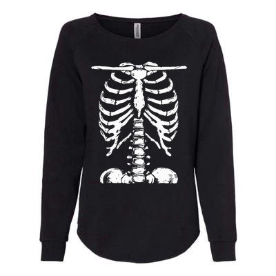 Skeleton Rib Cage Women Halloween Costume Skeleton Womens California Wash Sweatshirt