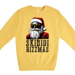 Skibidi Rizzmas Christmas Rizz Santa Claus Premium Crewneck Sweatshirt