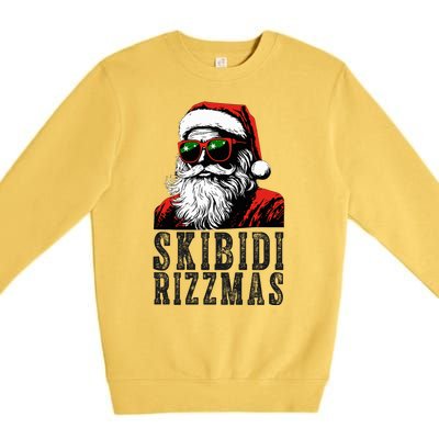 Skibidi Rizzmas Christmas Rizz Santa Claus Premium Crewneck Sweatshirt