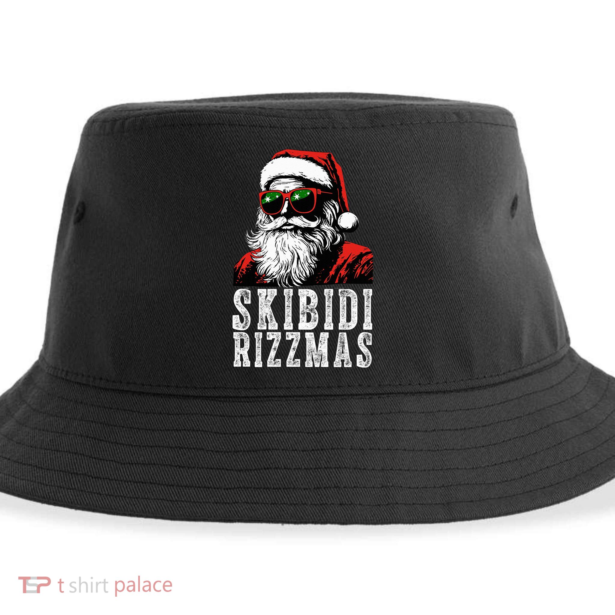 Skibidi Rizzmas Christmas Rizz Santa Claus Sustainable Bucket Hat