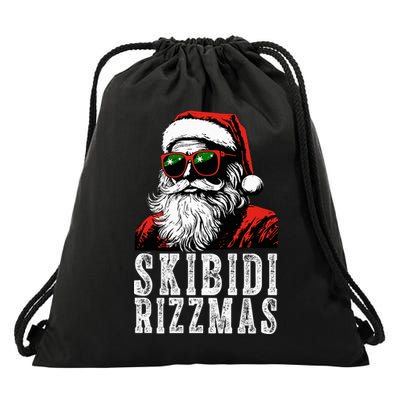 Skibidi Rizzmas Christmas Rizz Santa Claus Drawstring Bag