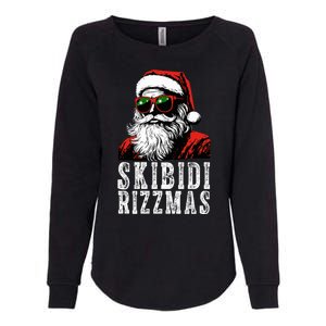 Skibidi Rizzmas Christmas Rizz Santa Claus Womens California Wash Sweatshirt