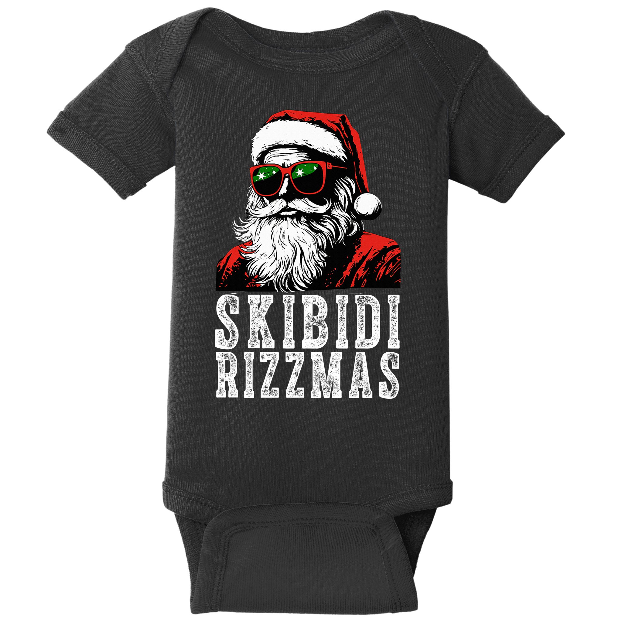 Skibidi Rizzmas Christmas Rizz Santa Claus Baby Bodysuit