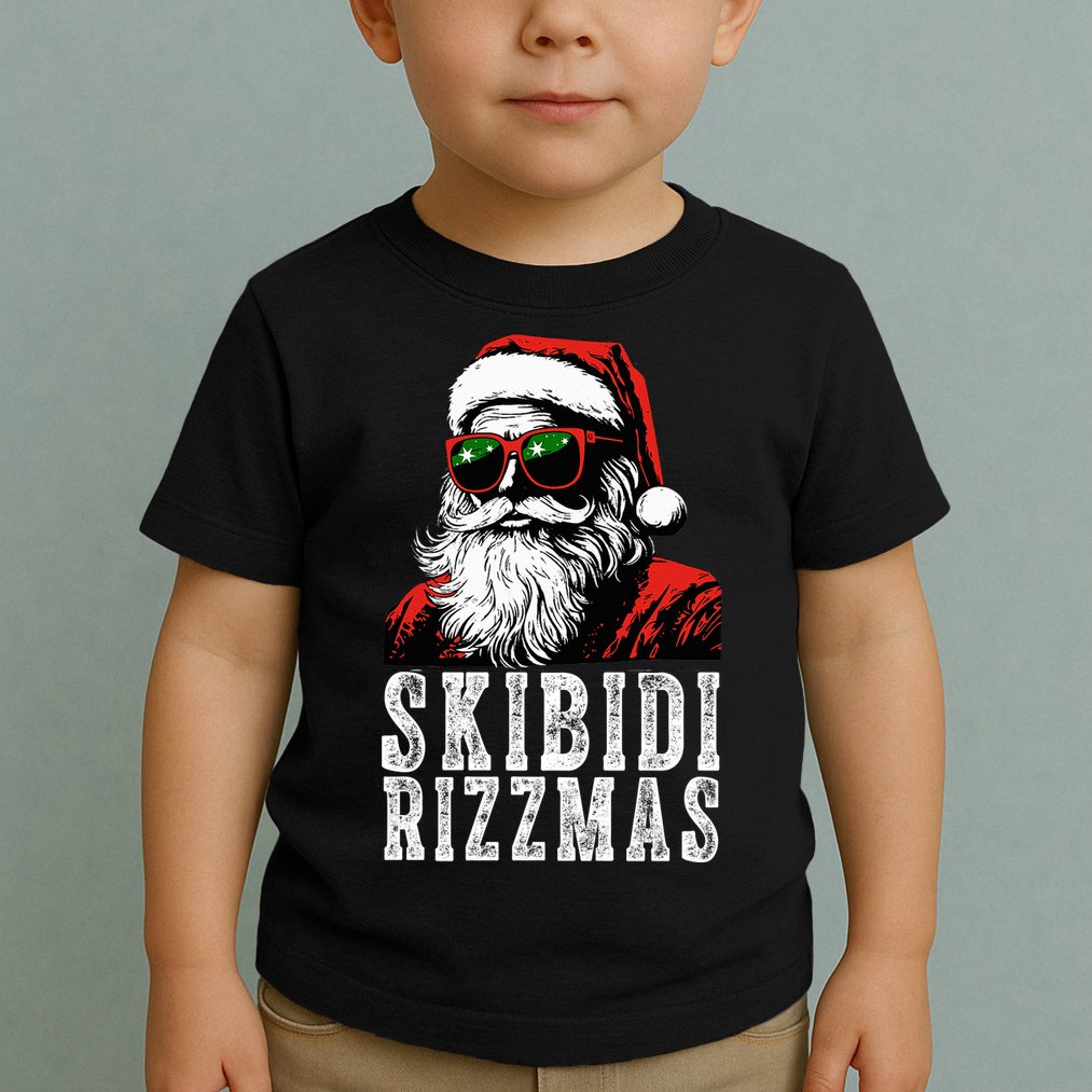 Skibidi Rizzmas Christmas Rizz Santa Claus Toddler T-Shirt