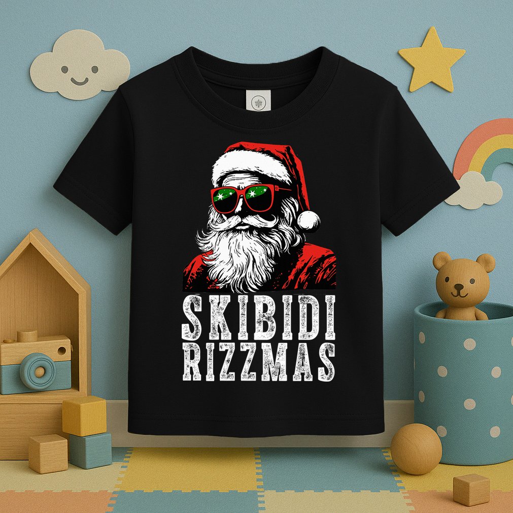 Skibidi Rizzmas Christmas Rizz Santa Claus Toddler T-Shirt