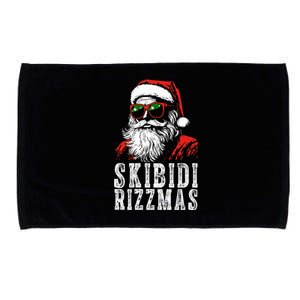 Skibidi Rizzmas Christmas Rizz Santa Claus Microfiber Hand Towel