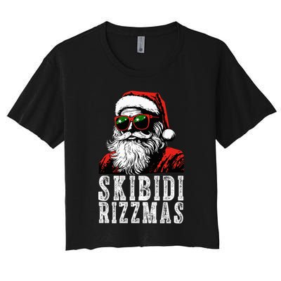 Skibidi Rizzmas Christmas Rizz Santa Claus Crop Top