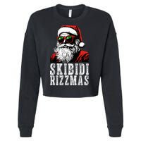Skibidi Rizzmas Christmas Rizz Santa Claus Cropped Pullover Crew