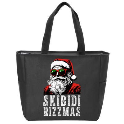 Skibidi Rizzmas Christmas Rizz Santa Claus Zip Tote Bag