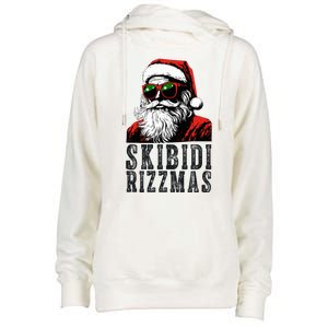 Skibidi Rizzmas Christmas Rizz Santa Claus Womens Funnel Neck Pullover Hood