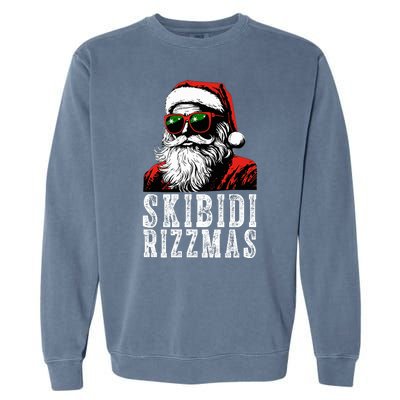 Skibidi Rizzmas Christmas Rizz Santa Claus Garment-Dyed Sweatshirt