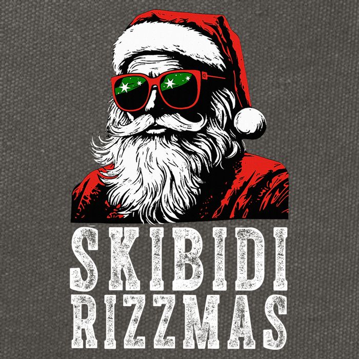 Skibidi Rizzmas Christmas Rizz Santa Claus Cotton Canvas Backpack