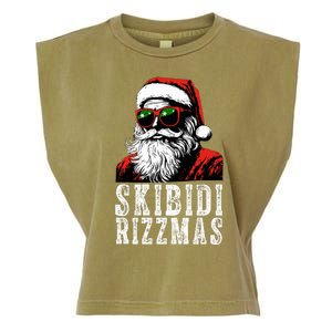 Skibidi Rizzmas Christmas Rizz Santa Claus Garment-Dyed Women's Muscle Tee