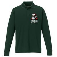 Skibidi Rizzmas Christmas Rizz Santa Claus Performance Long Sleeve Polo