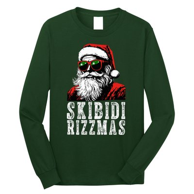 Skibidi Rizzmas Christmas Rizz Santa Claus Long Sleeve Shirt