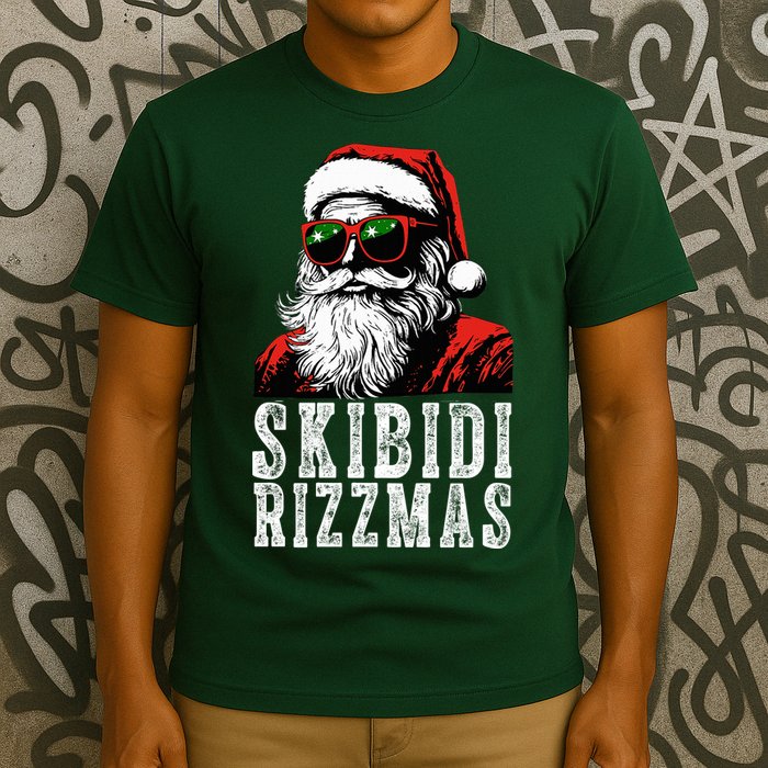 Skibidi Rizzmas Christmas Rizz Santa Claus T-Shirt
