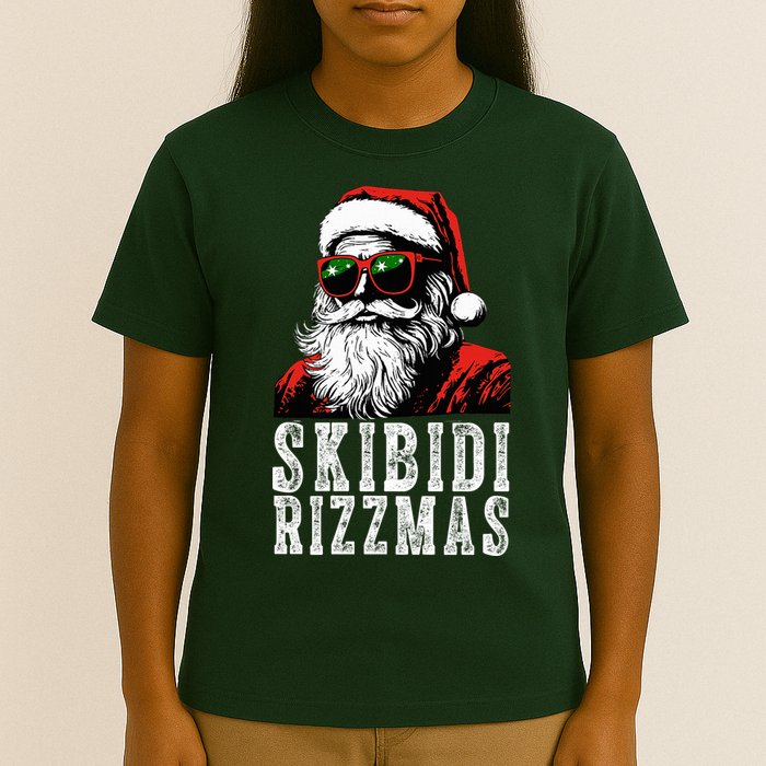 Skibidi Rizzmas Christmas Rizz Santa Claus T-Shirt