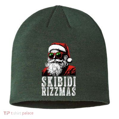 Skibidi Rizzmas Christmas Rizz Santa Claus Sustainable Beanie