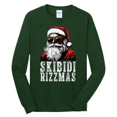 Skibidi Rizzmas Christmas Rizz Santa Claus Tall Long Sleeve T-Shirt