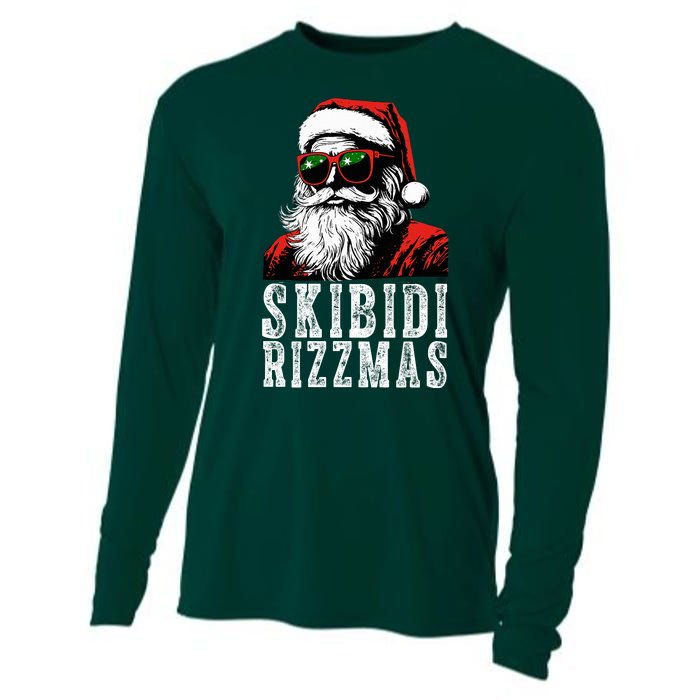 Skibidi Rizzmas Christmas Rizz Santa Claus Cooling Performance Long Sleeve Crew