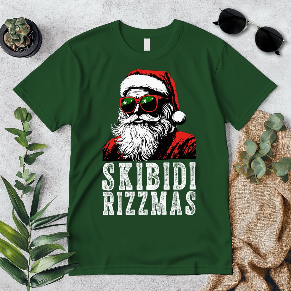 Skibidi Rizzmas Christmas Rizz Santa Claus Premium T-Shirt