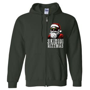 Skibidi Rizzmas Christmas Rizz Santa Claus Full Zip Hoodie