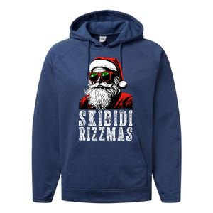 Skibidi Rizzmas Christmas Rizz Santa Claus Performance Fleece Hoodie