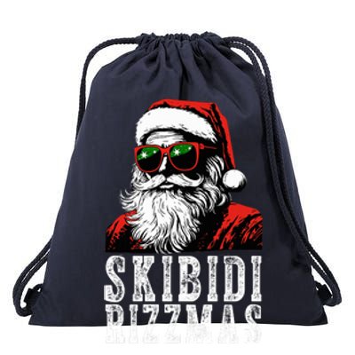 Skibidi Rizzmas Christmas Rizz Santa Claus Drawstring Bag