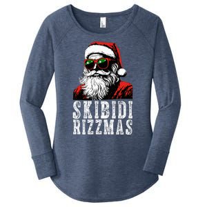 Skibidi Rizzmas Christmas Rizz Santa Claus Women's Perfect Tri Tunic Long Sleeve Shirt