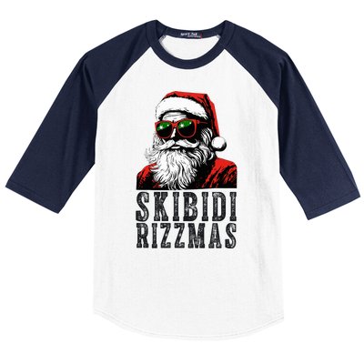 Skibidi Rizzmas Christmas Rizz Santa Claus Baseball Sleeve Shirt