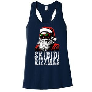 Skibidi Rizzmas Christmas Rizz Santa Claus Women's Racerback Tank