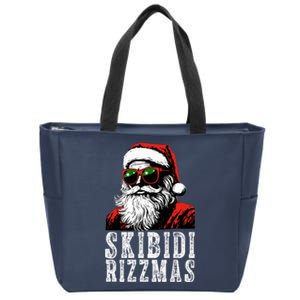 Skibidi Rizzmas Christmas Rizz Santa Claus Zip Tote Bag