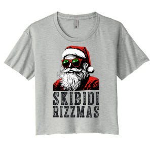 Skibidi Rizzmas Christmas Rizz Santa Claus Women's Crop Top Tee